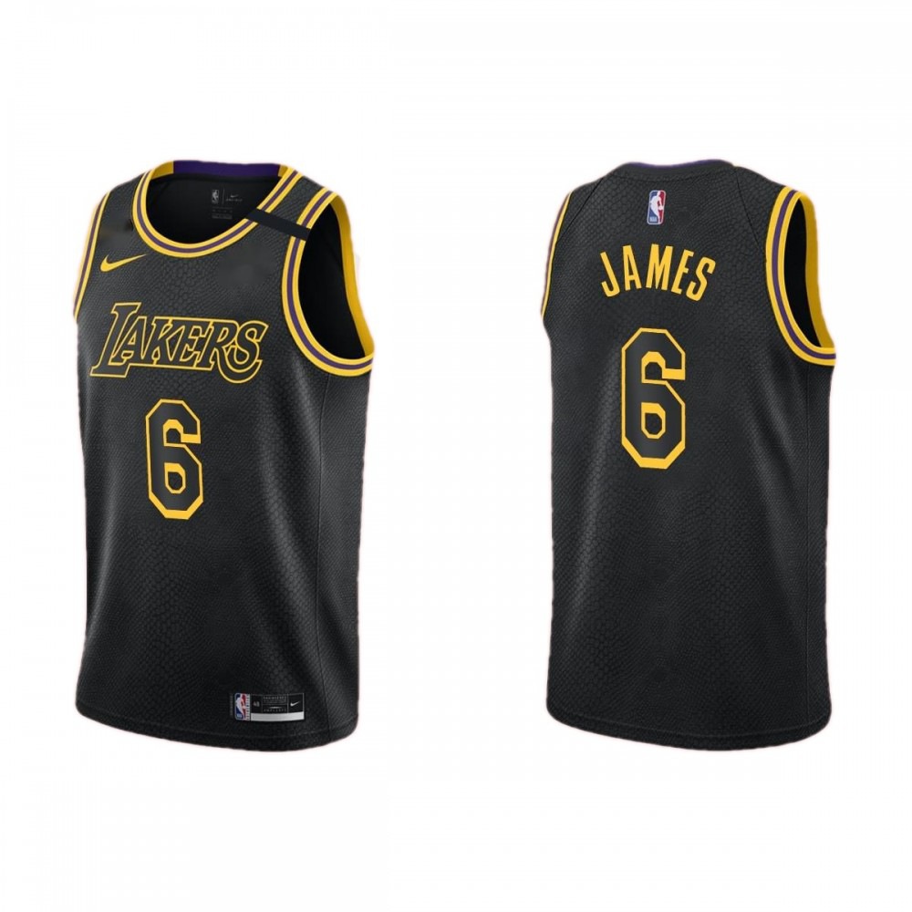 Men's Los Angeles Lakers LeBron James #6 Black Swingman Jersey - City Edition-Pro Kit Vault | Brand New 26/27 Sports Jerseys